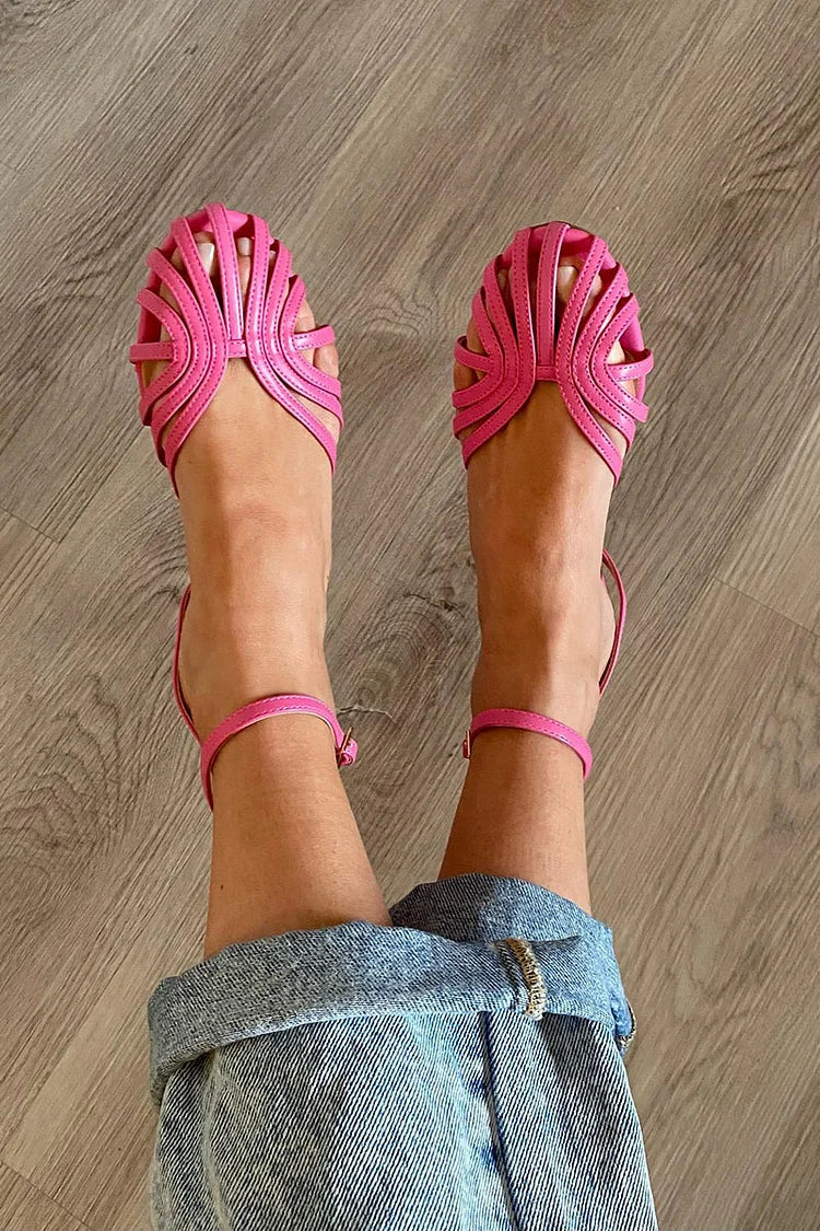 SANDAL EN TISSAGE PLAT