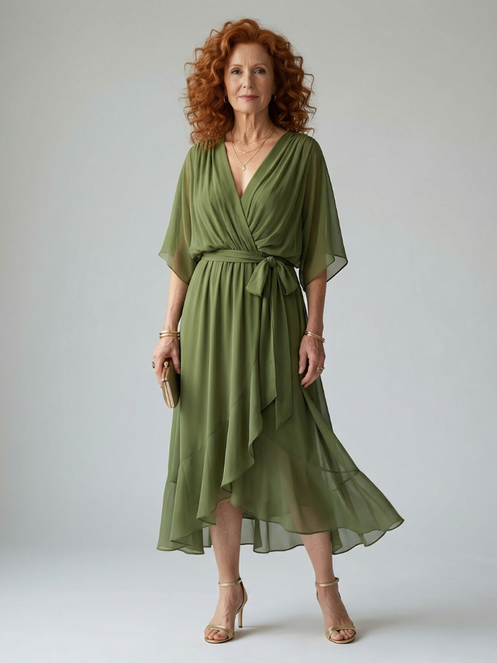 VIRELLE | Robe Midi Drapée Elric