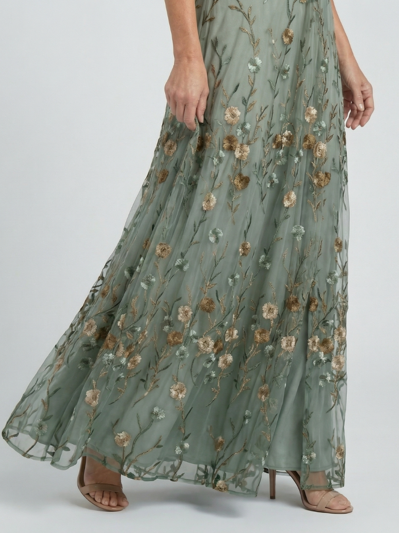 VIRELLE | Robe Maxi Halter Bloom Flow Selora
