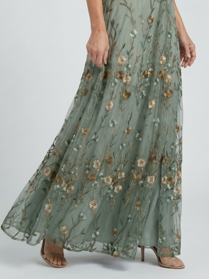 VIRELLE | Robe Maxi Halter Bloom Flow Selora