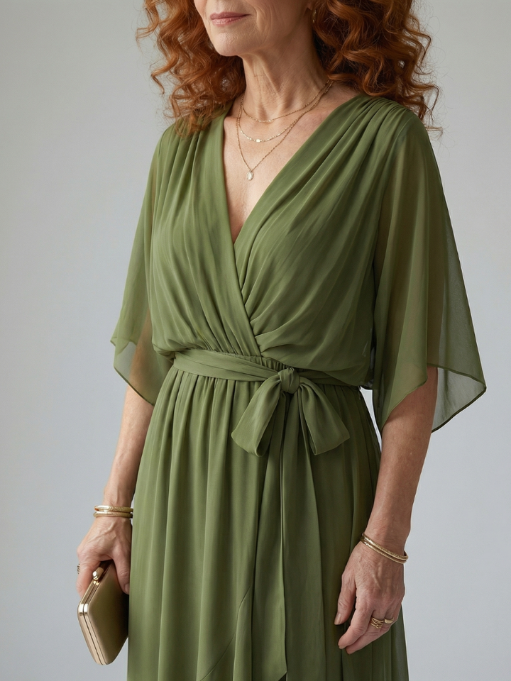 VIRELLE | Robe Midi Drapée Elric