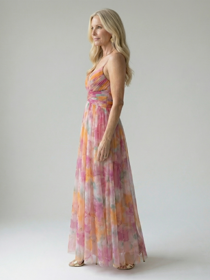 VIRELLE | Robe Maxi à Enveloppe Douce Isel