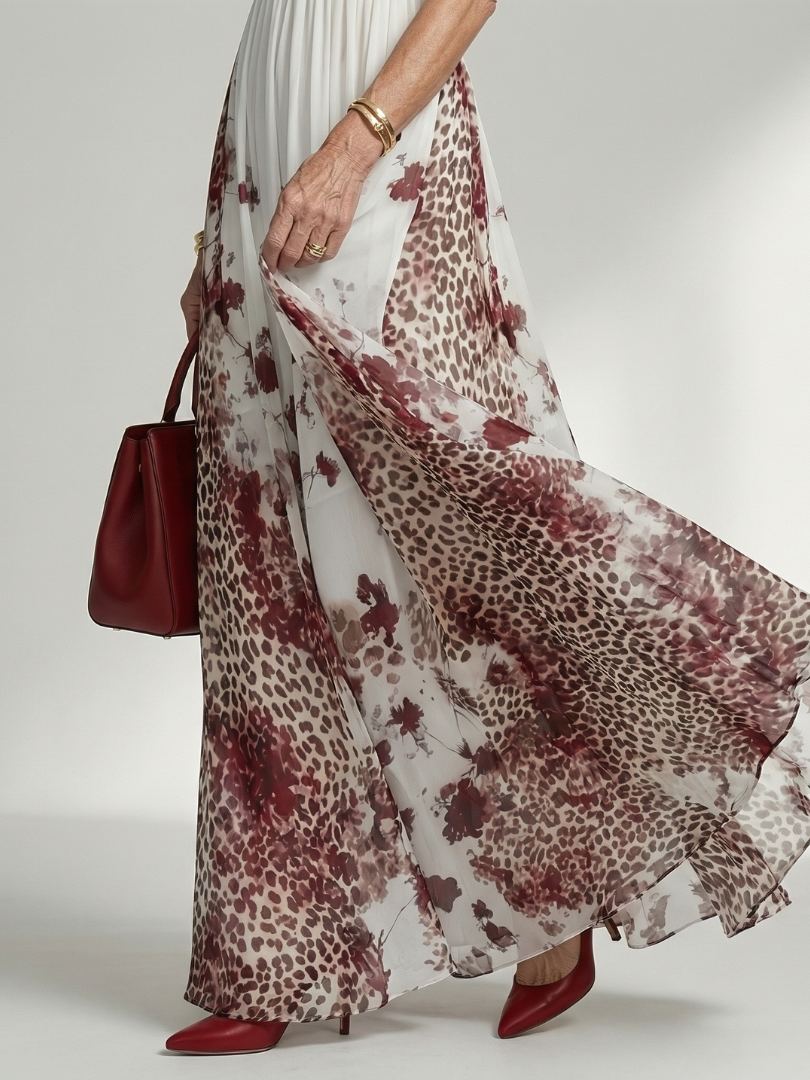 VIRELLE | Robe Maxi Plissée Blanche Orlune