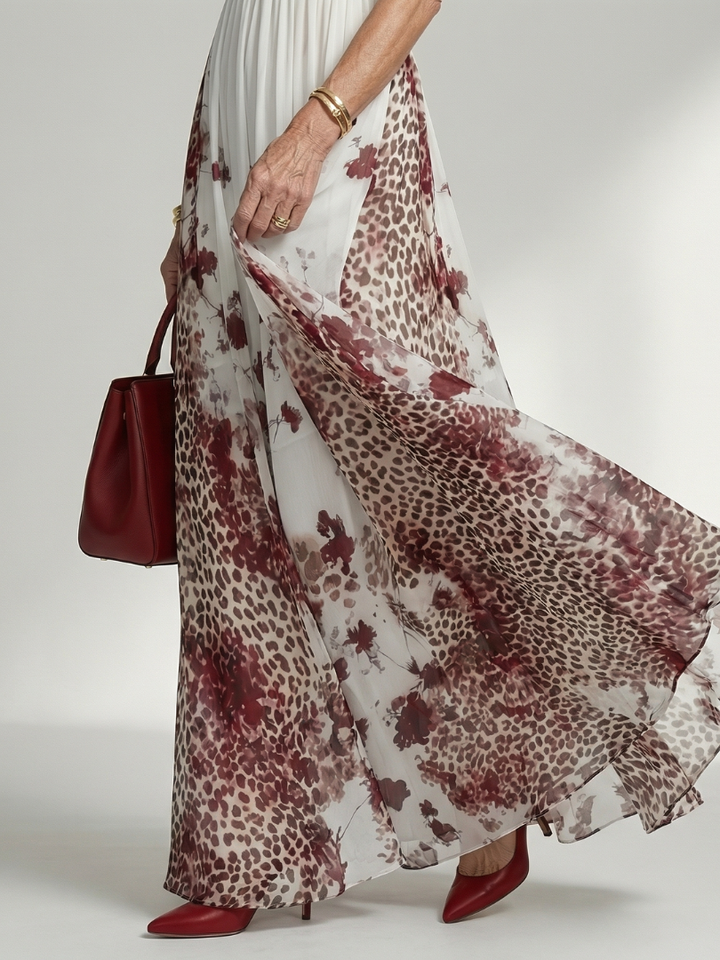 VIRELLE | Robe Maxi Plissée Blanche Orlune