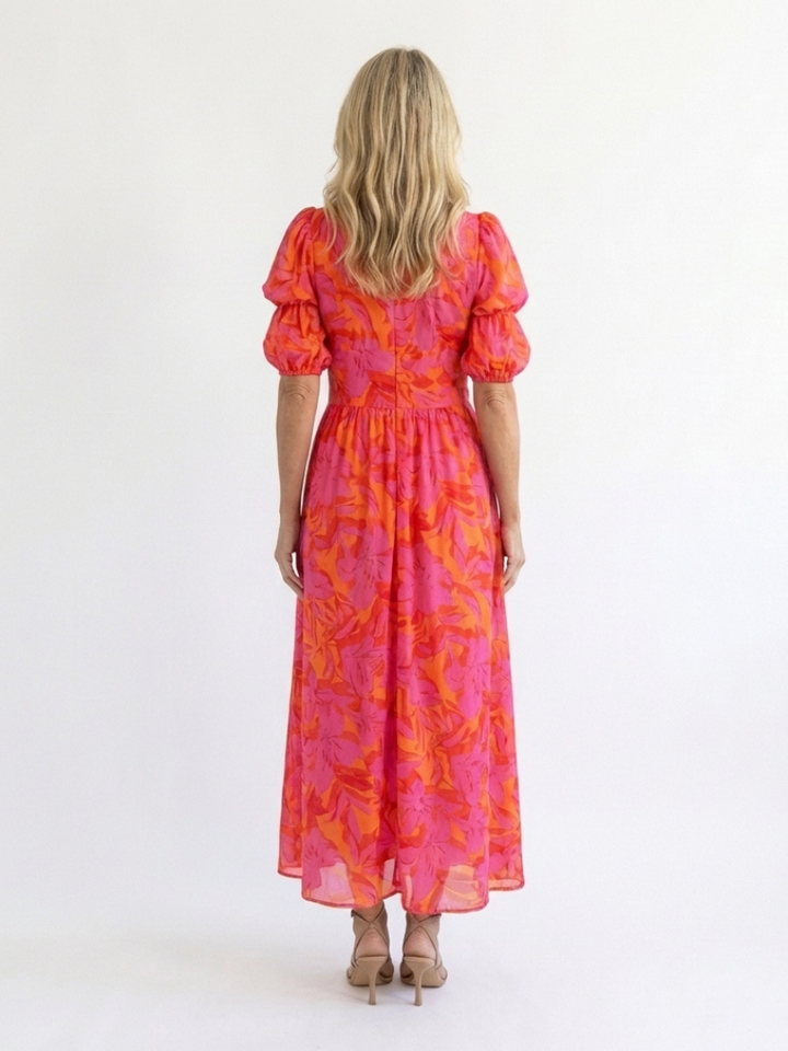 DELACROIX | Robe Midi à Manches Bouffantes Willow