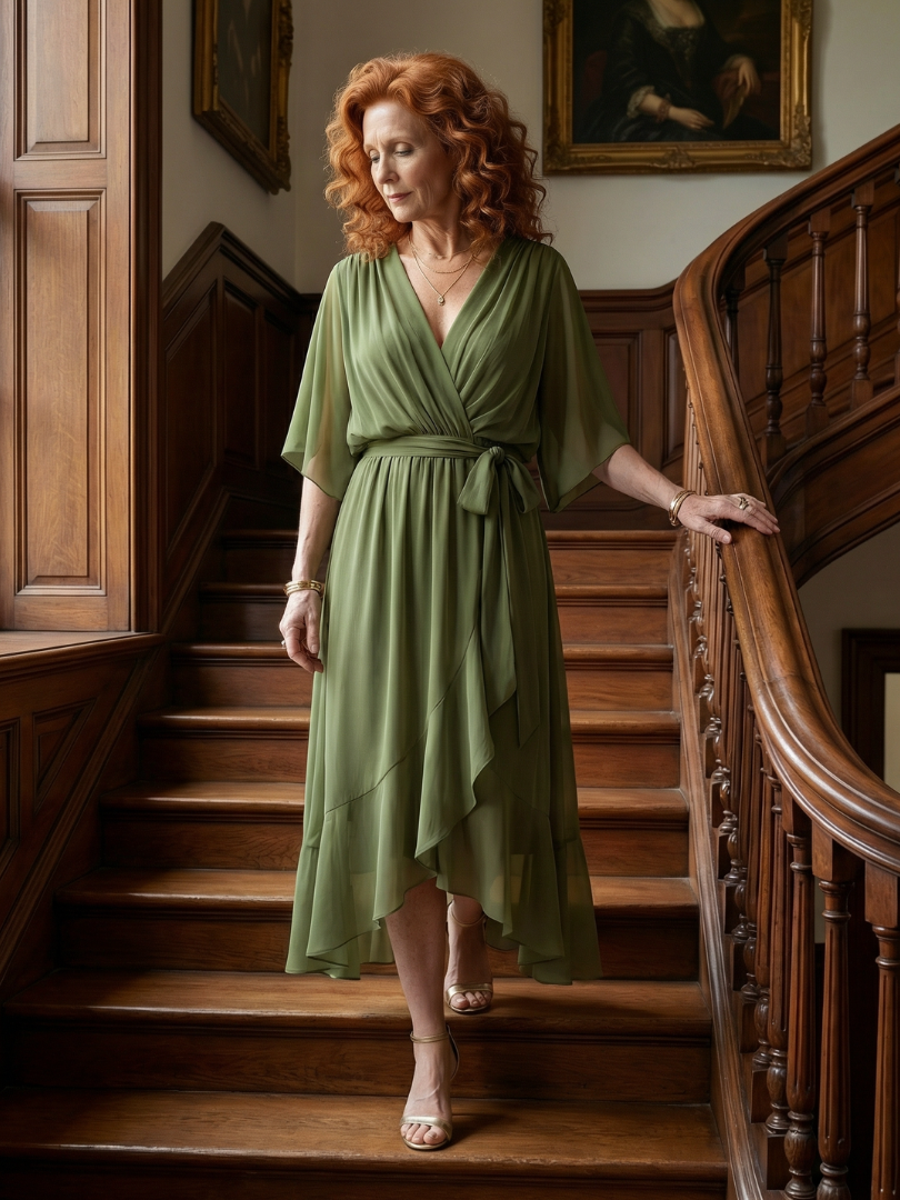VIRELLE | Robe Midi Drapée Elric