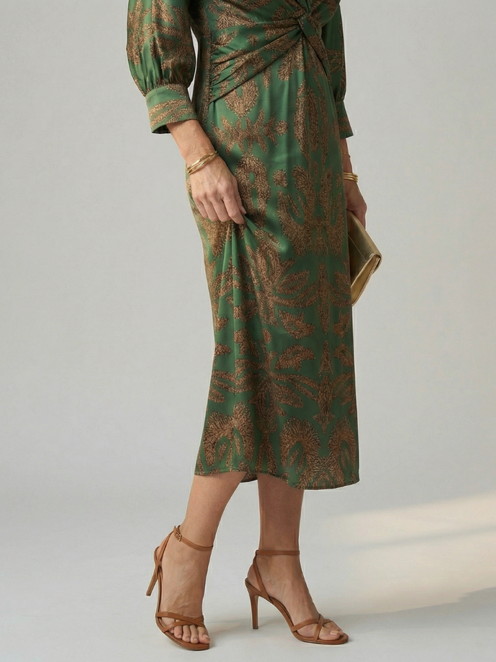 VIRELLE | Robe Midi Wrap Naturelle Lune