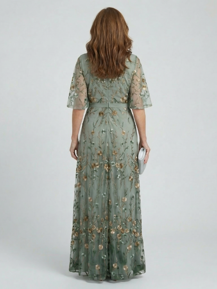 VIRELLE | Robe Maxi Halter Bloom Flow Selora