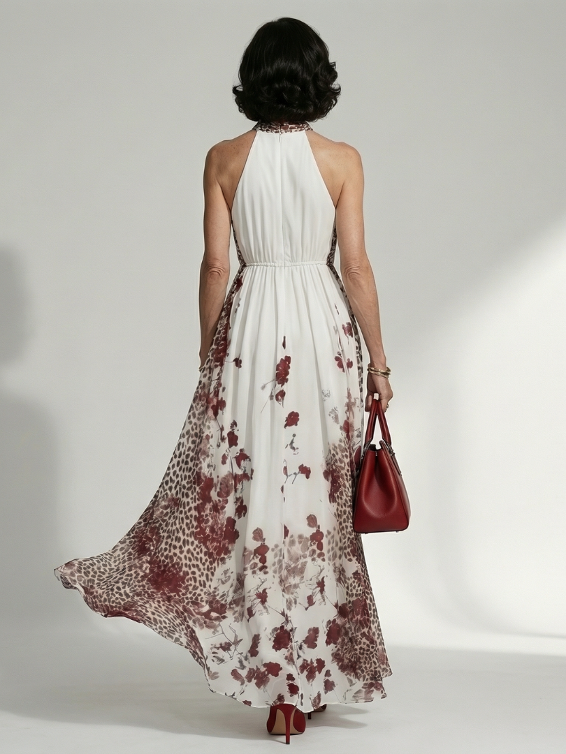 VIRELLE | Robe Maxi Plissée Blanche Orlune