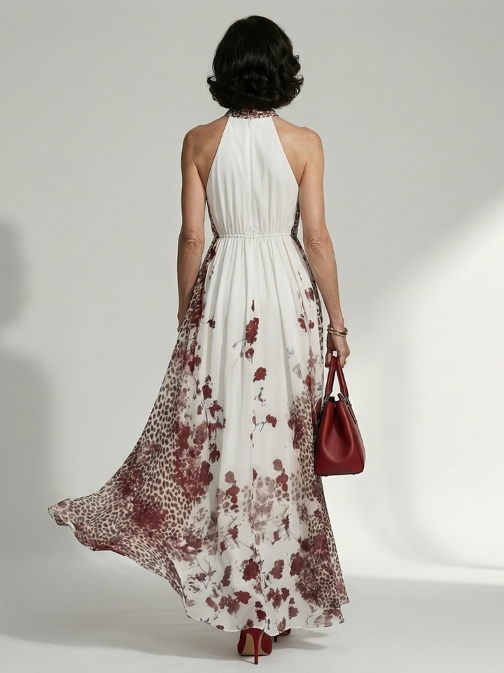 VIRELLE | Robe Maxi Plissée Blanche Orlune