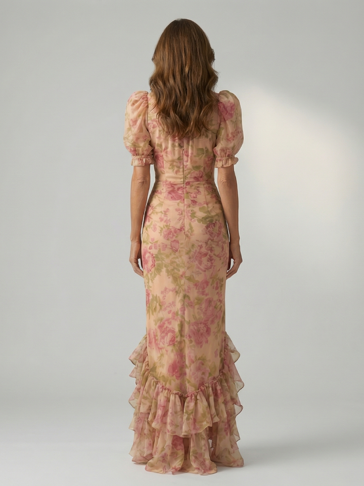 VIRELLE | Robe Maxi à Col Montant Doux Vianne