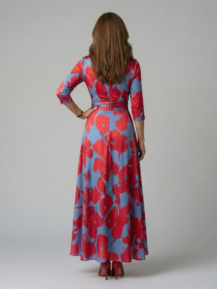 VIRELLE | Robe Midi Croisée à Col Celine