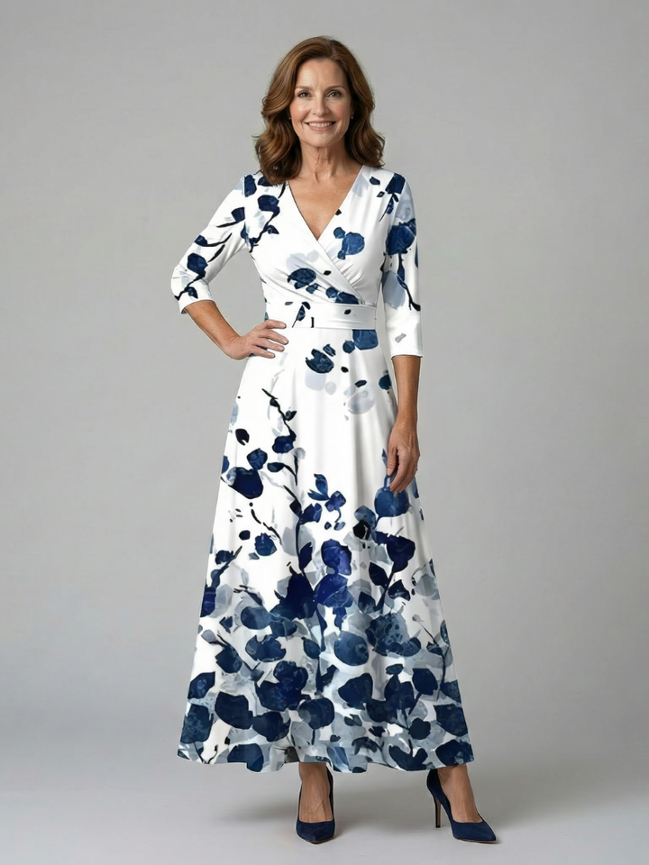 VIRELLE | Robe Midi Croisée à Col Celine
