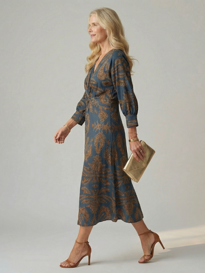 VIRELLE | Robe Midi Wrap Naturelle Lune