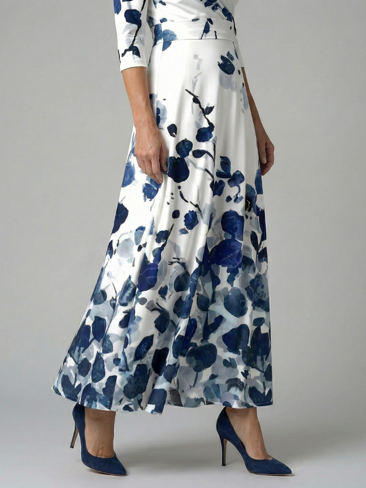 VIRELLE | Robe Midi Croisée à Col Celine