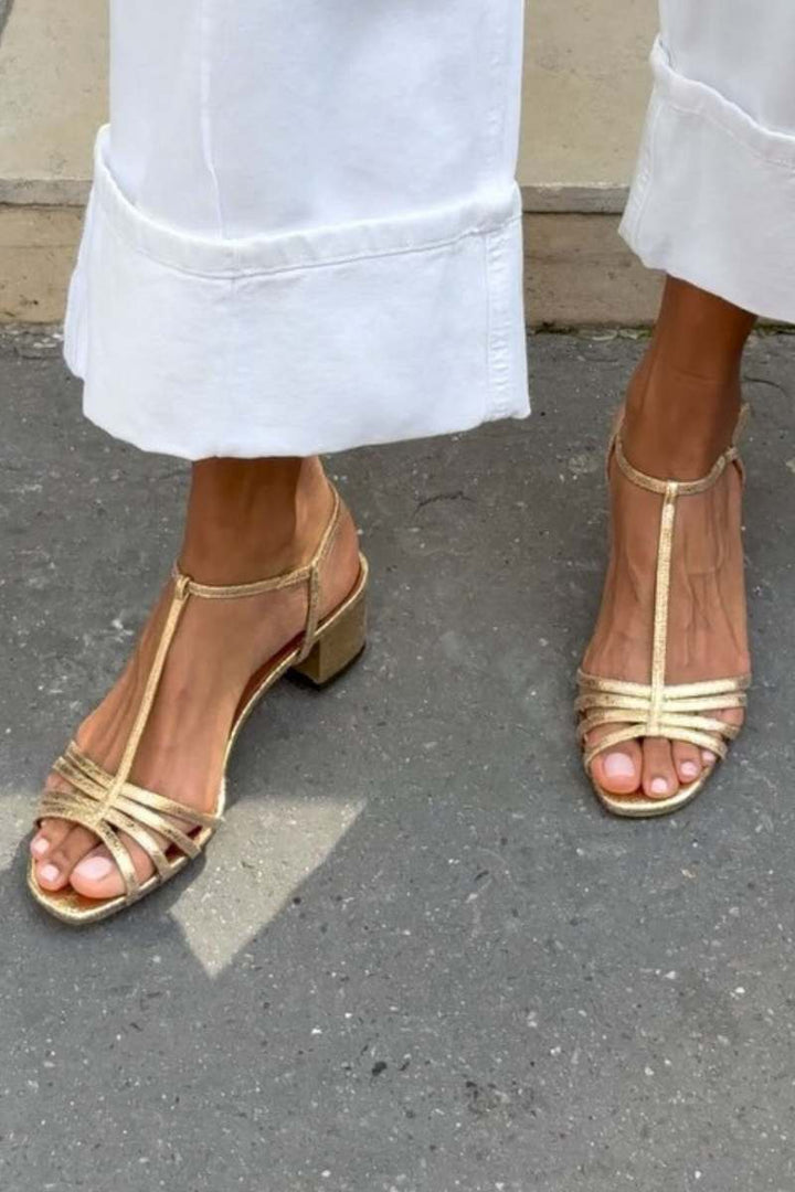 Allegra | Sandales Dorées du Quotidien