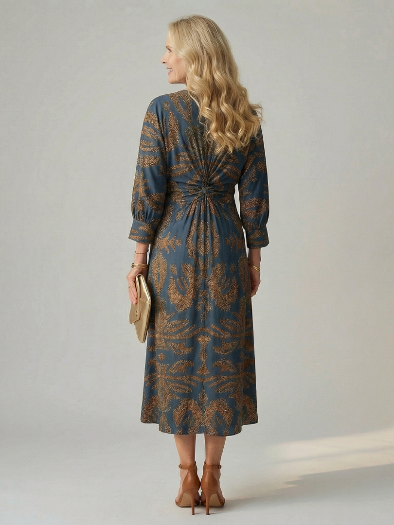 VIRELLE | Robe Midi Wrap Naturelle Lune