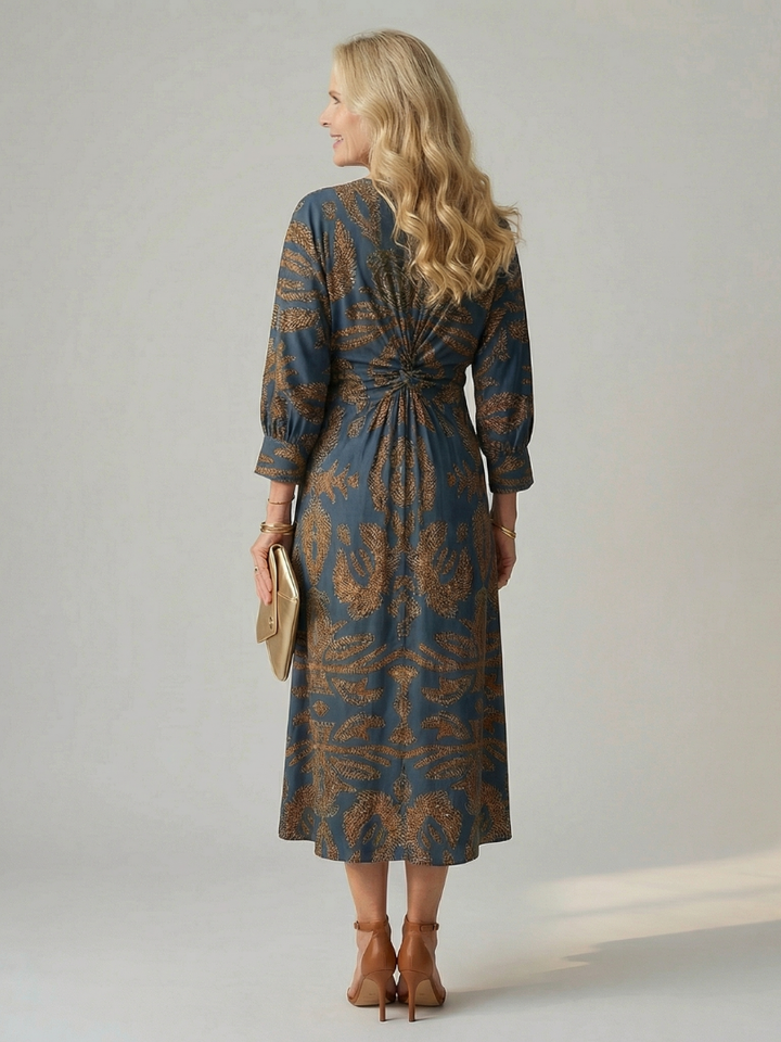 VIRELLE | Robe Midi Wrap Naturelle Lune