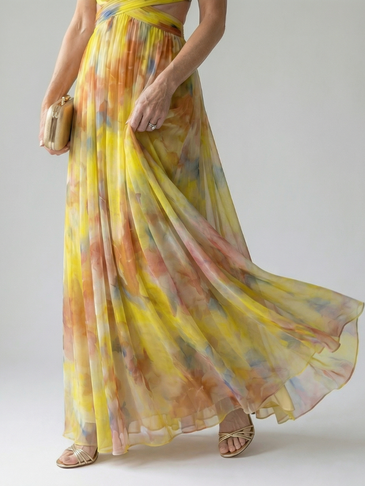 VIRELLE | Robe Maxi à Enveloppe Douce Isel