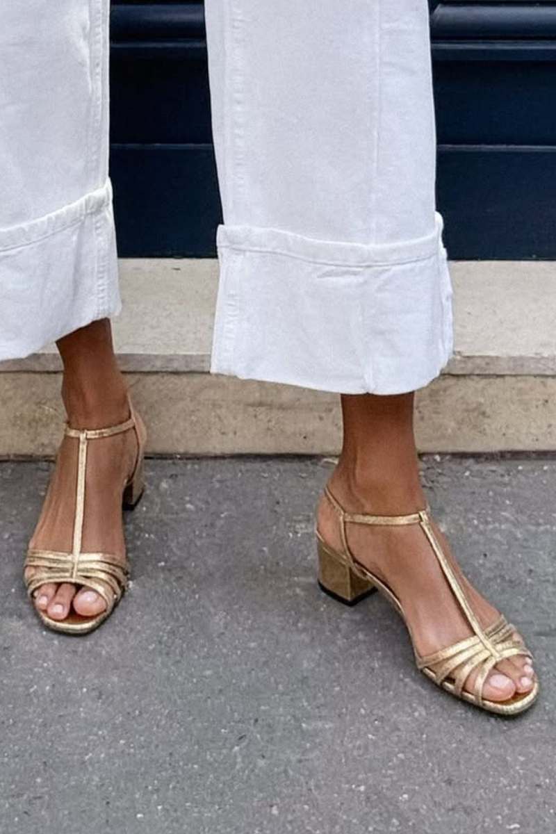 Allegra | Sandales Dorées du Quotidien