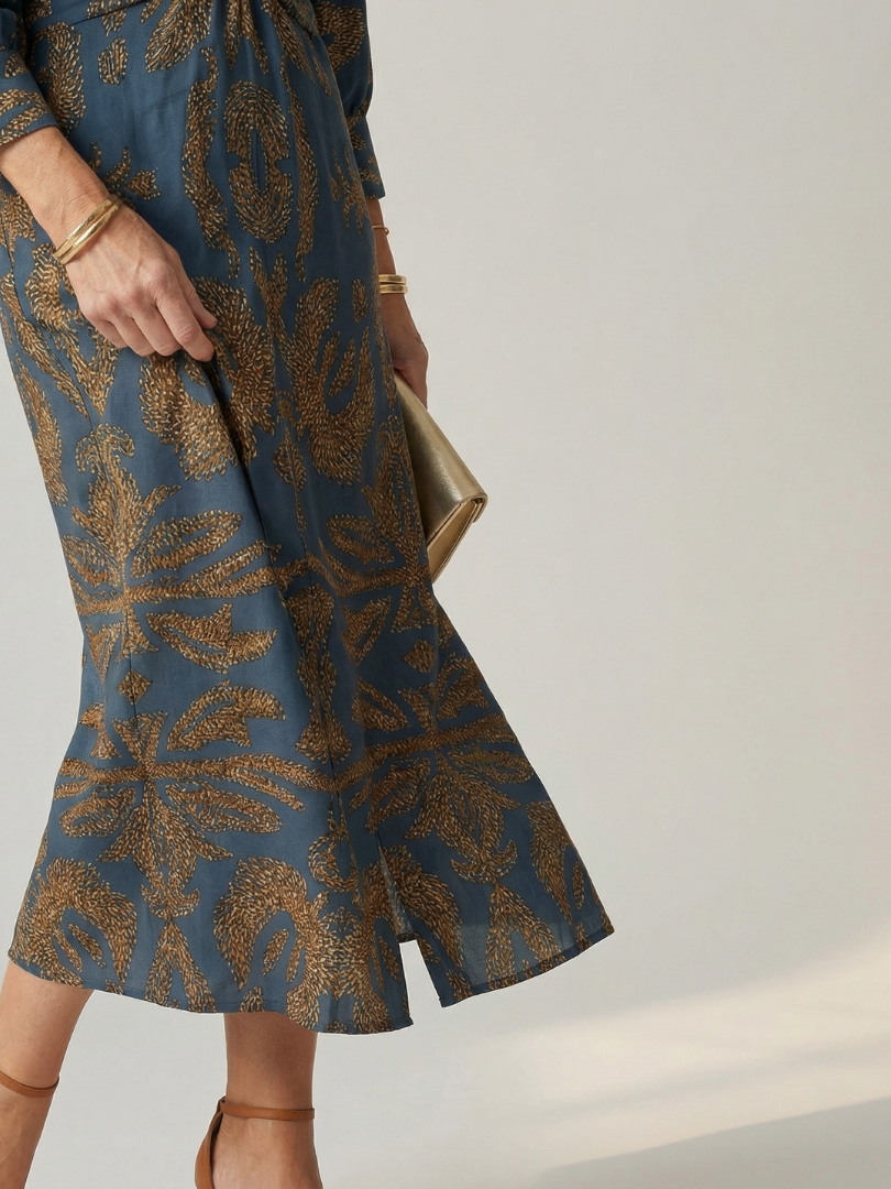 VIRELLE | Robe Midi Wrap Naturelle Lune