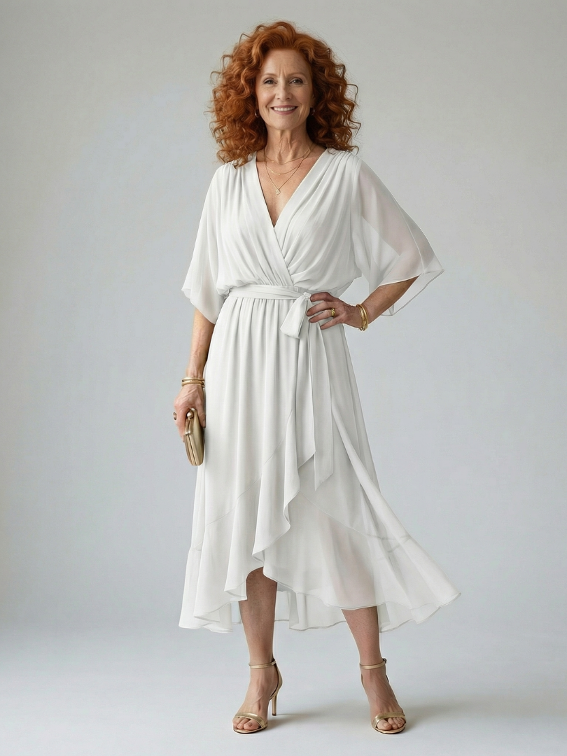 VIRELLE | Robe Midi Drapée Elric