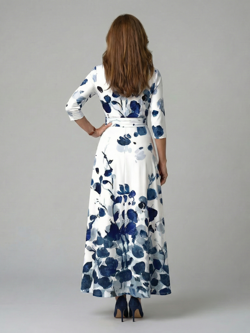 VIRELLE | Robe Midi Croisée à Col Celine