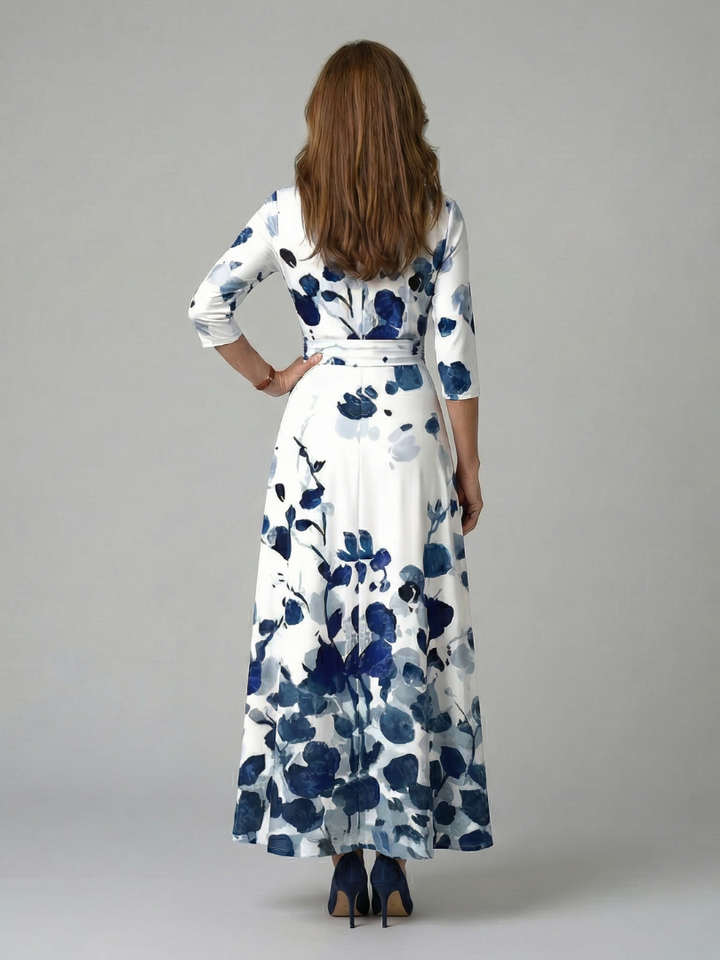 VIRELLE | Robe Midi Croisée à Col Celine
