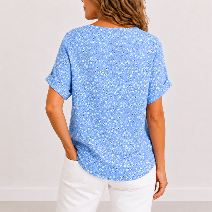 Véronique - Blouse Florale Élégante