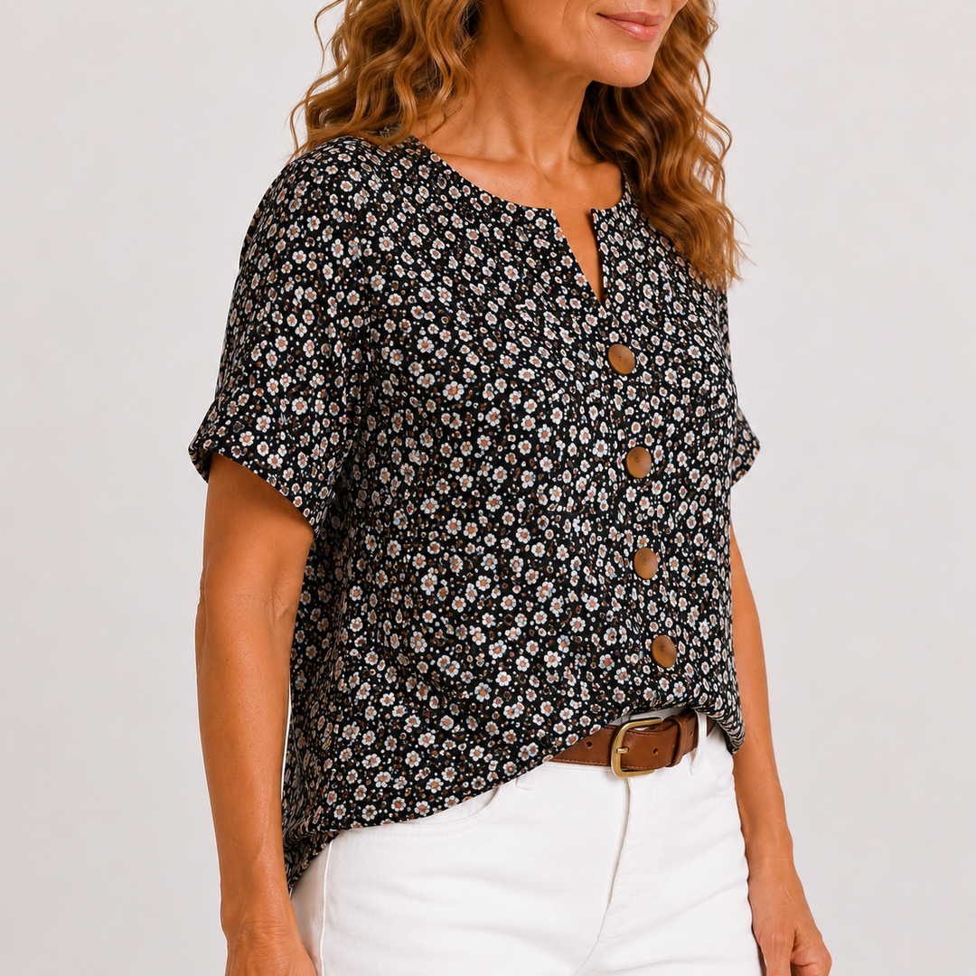 Véronique - Blouse Florale Élégante