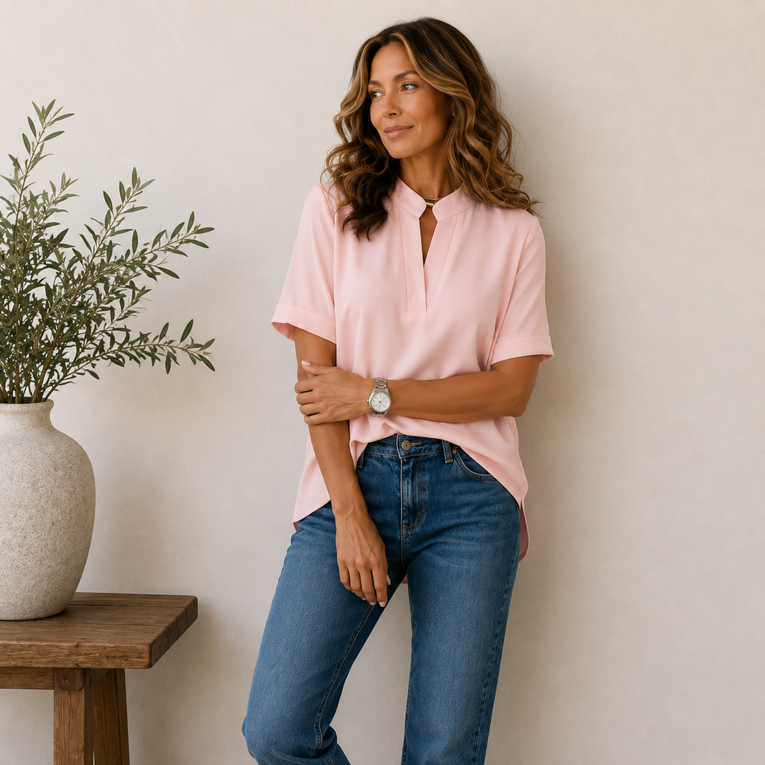 Élise - Blouse élégante au col raffiné