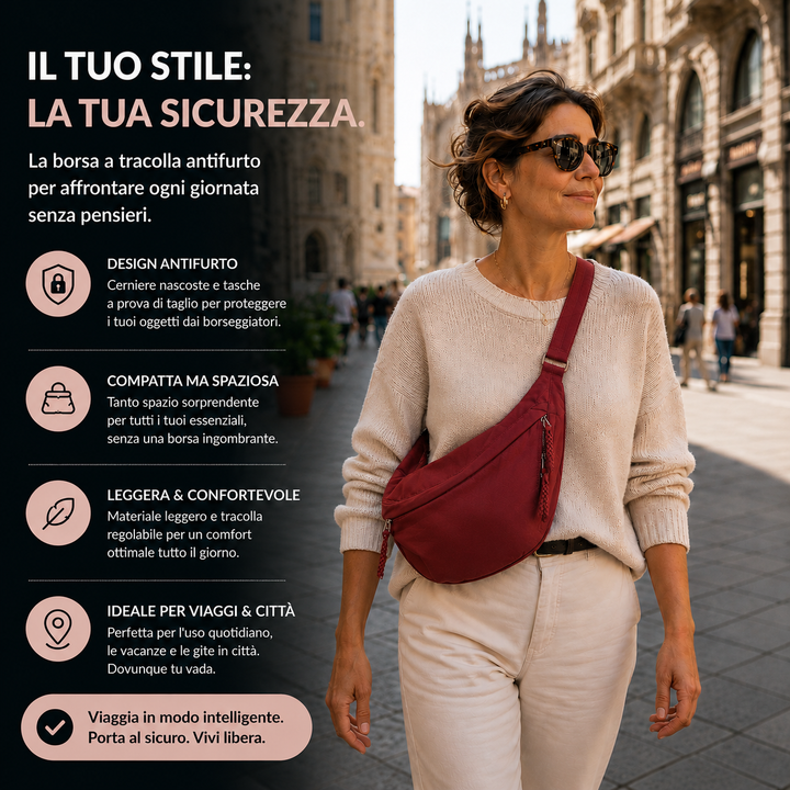 Rosa | Borsa a Spalla Bordeaux