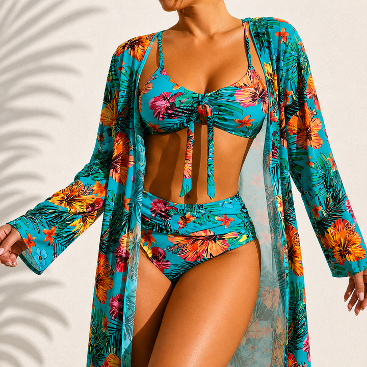 Virelle | Bikini 3 Pièces Élégant Tropical Marie
