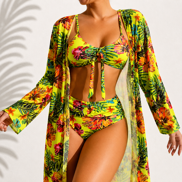 Virelle | Bikini 3 Pièces Élégant Tropical Marie