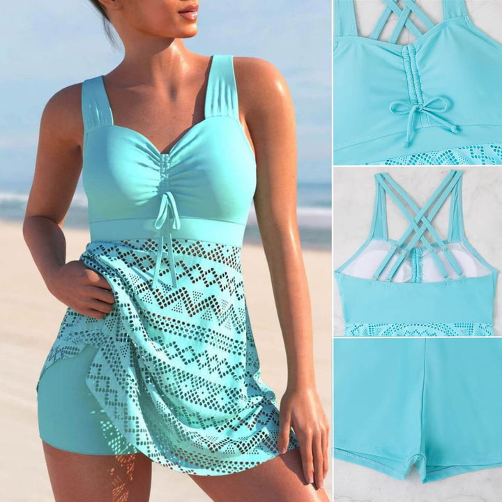 Grâce | Robe de Bain Tankini Froncée