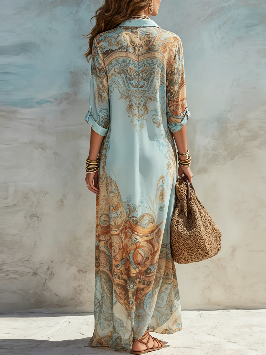 Robe Longue Serena Méditerranéenne