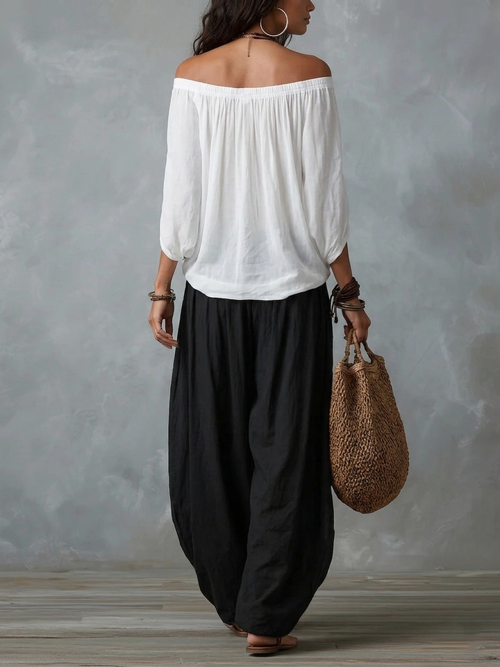 Isabella · Ensemble Bohème Fluide, Pantalon Lantern