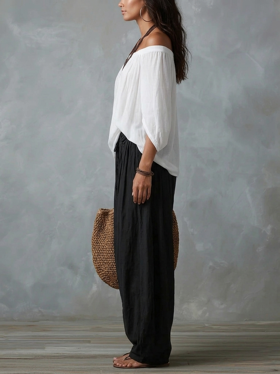 Isabella · Ensemble Bohème Fluide, Pantalon Lantern