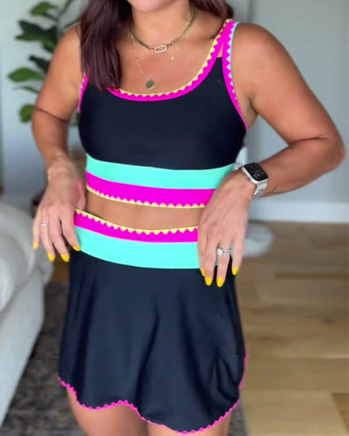 Myra | Maillot de Bain Trois Pièces Color Block