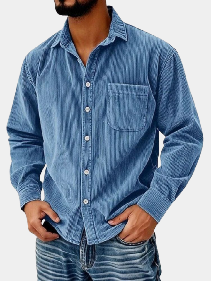 VIRELLE | CHEMISE BOUTONNÉE EN VELOURS CÔTELÉ POUR HOMME