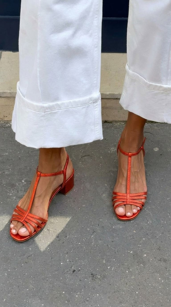 Allegra | Sandales Dorées du Quotidien