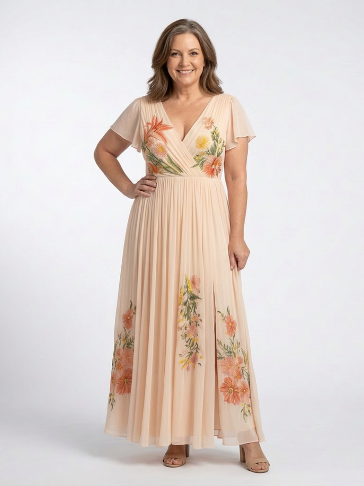 VIRELLE | Robe Maxi Florale Plissée Calista