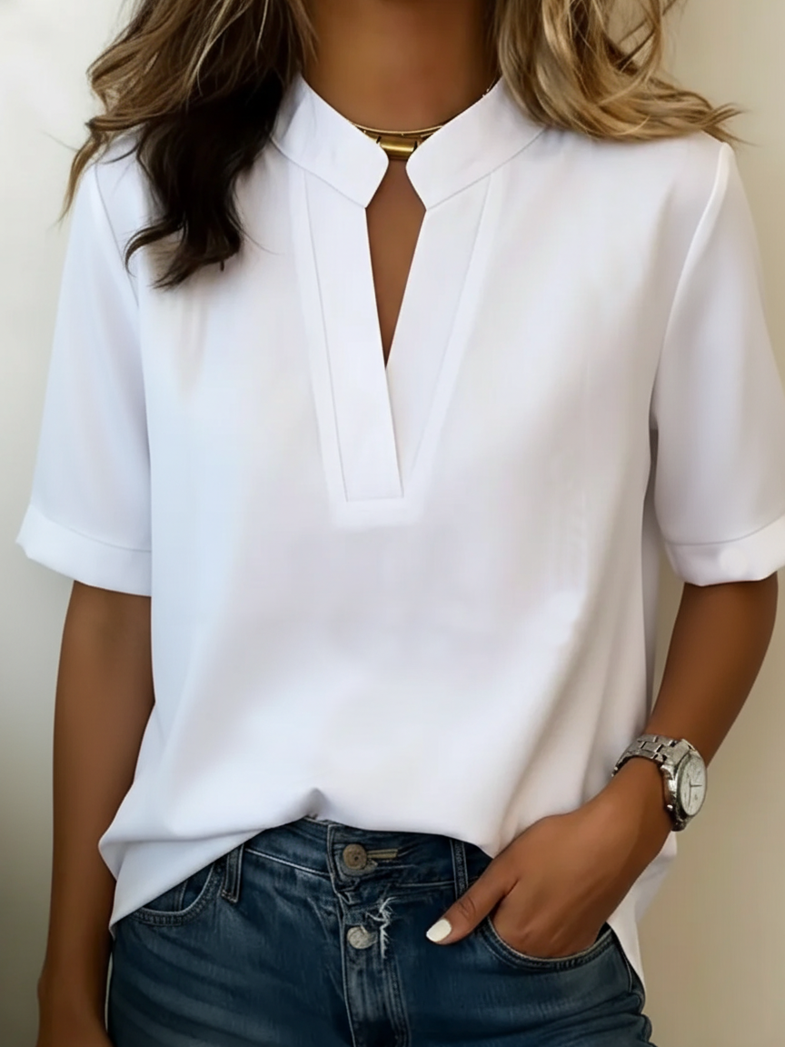Élise - Blouse élégante au col raffiné