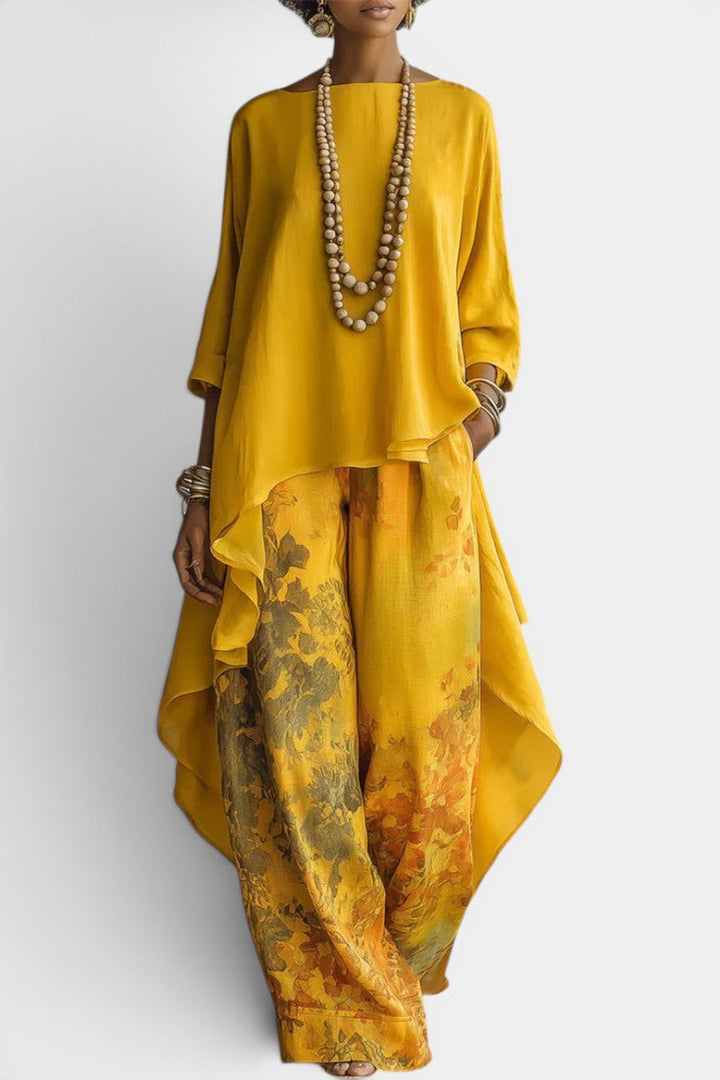 Sage | Ensemble Deux Pièces Imprimé Floral