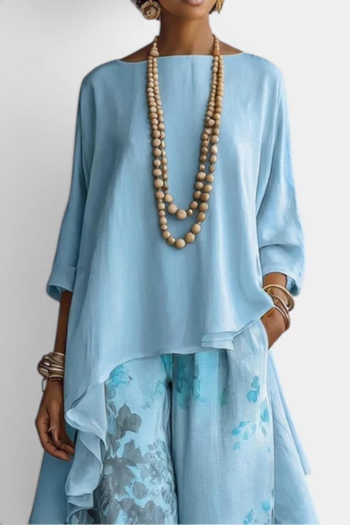 Sage | Ensemble Deux Pièces Imprimé Floral
