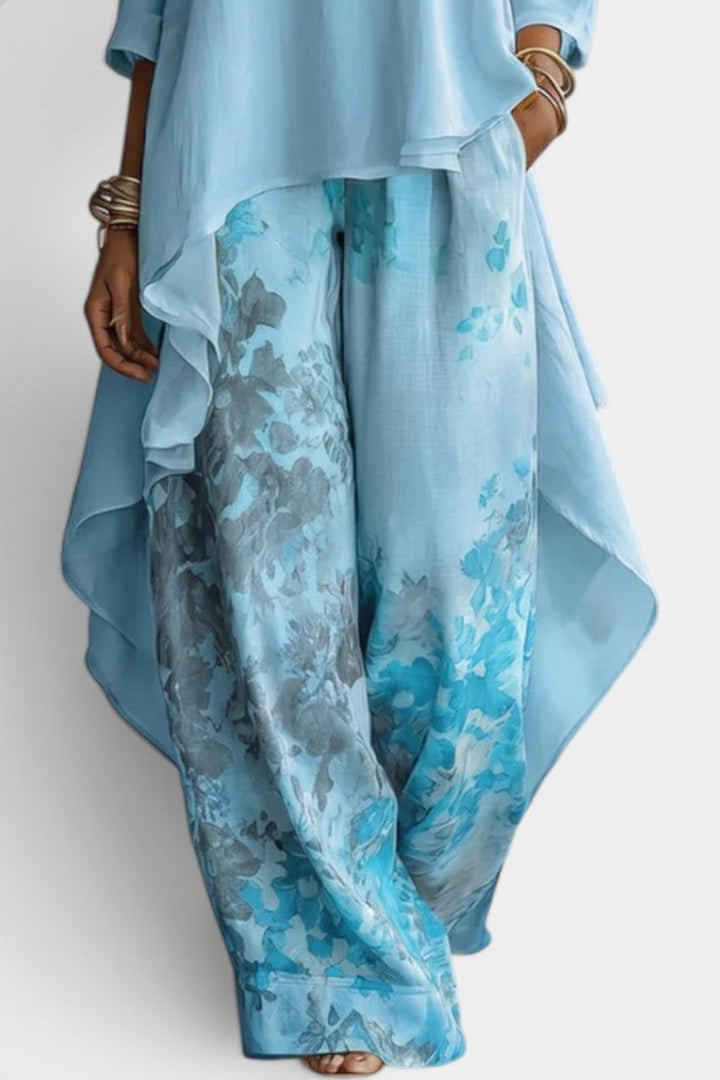 Sage | Ensemble Deux Pièces Imprimé Floral