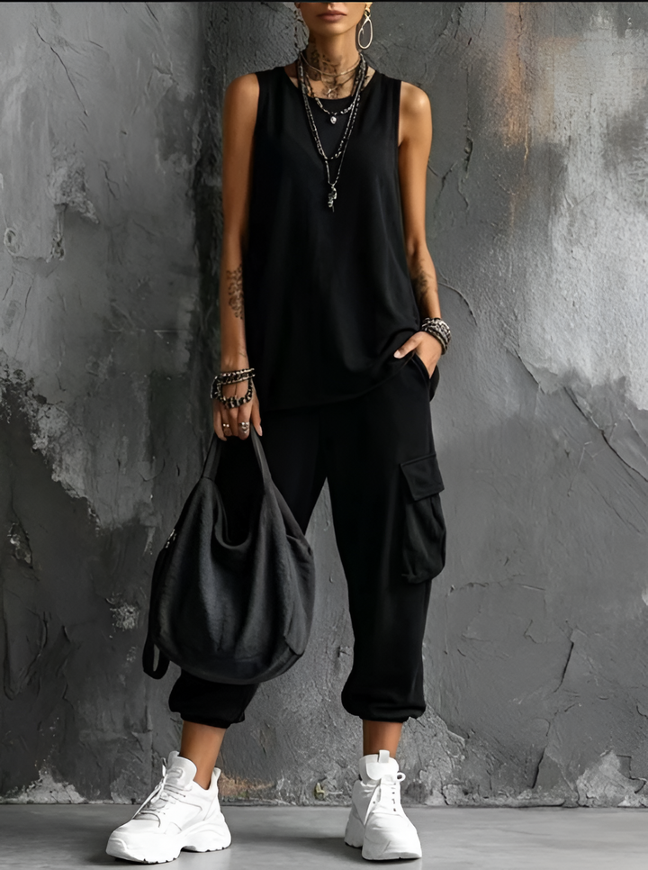 Alessia · Ensemble Casual Fluide à Poches