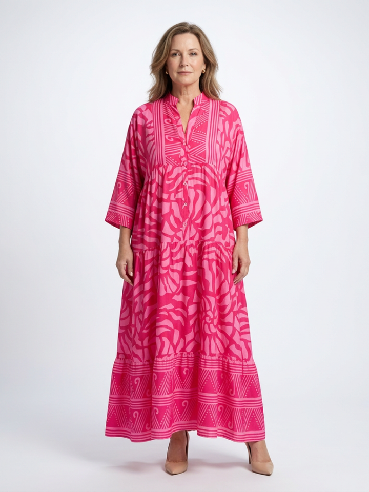 VIRELLE | Robe Midi à Boutons Marielle