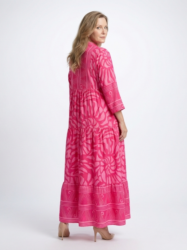 VIRELLE | Robe Midi à Boutons Marielle