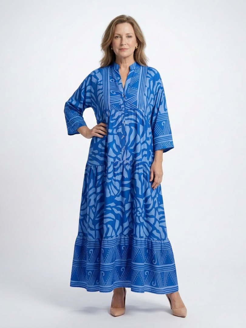 VIRELLE | Robe Midi à Boutons Marielle